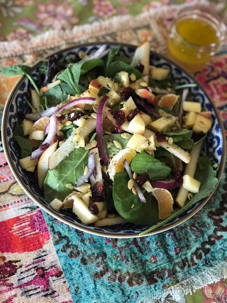Fall Salad with a Pear Vinaigrette